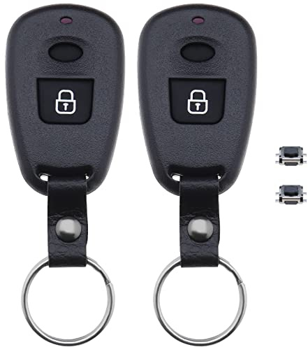 The Lord of the Tools 2 Stück Autoschlüsselgehäuse kompatibel mit Hyundai Elantra Santa Fe Matrix Trajet Ersatz Keyless Entry Smart Fernbedienung Schlüsselanhänger Gehäuse 1 Taste