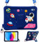 ZOOMALL Funda para Niños para iPad de 10ª generación 2022, iPad de 10.9 Pulgadas, a Prueba de Golpes, Diseño de Dibujos Animados de Silicona con Protector de Pantalla, Correa de Hombro
