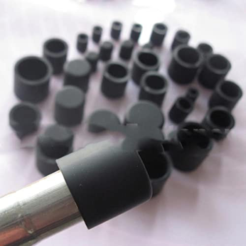 XY-9010 Silikon-Gummi-Endkappe, Abdeckungsstopper, U-förmige Stopfen, Möbel, Stuhl, Tischbeinpolster, rutschfest, A, 12,7 mm (XY-9010), Schwarz, 5 Stück