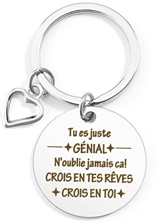 QONCV Porte Clef Inspiration Idée Cadeau pour Noël, Anniversaire, Collègue - Original pour Ami, Amie, Couple