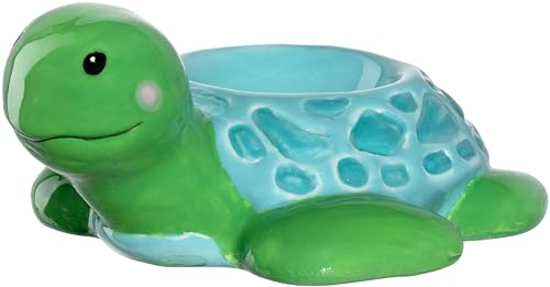 LEONARDO Bambini Avventura Eierbecher für Kinder - Lustiger Eierbecher aus Keramik - Passend zur Unterwasser-Serie - Spülmaschinenfest, robust - Kinder-Eierbecher Schildkröte bunt, 077406