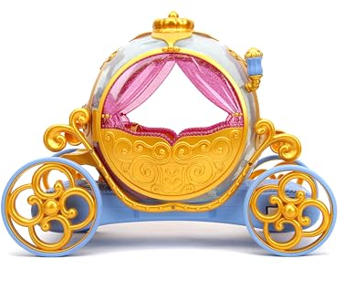 Jada Toys - Ferngesteuerte Disney Princess Kutsche (38 cm) mit Licht & Sound für Kinder ab 3 Jahre - RC Spielzeug-Fahrzeug für Prinzessinnen und Figuren bis 29,5 cm, max. 3,2 km/h