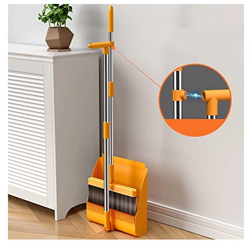 Juego de recogedor de Escoba Plegable, Cepillo para Suelo, recogedor doméstico Plegable, barredora (Espacio en Blanco (1) 3 Talla única)