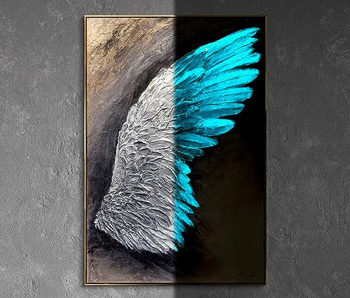 YS-Art XXL Fluoreszierendes 3D-Acrylbild Symbol des Aufstiegs handgemalt