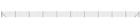 vidaXL Clôture en Treillis métallique avec Bride Anthracite 1,1x25 m