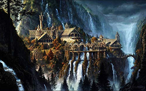LORDOS Peinture par Numero Adulte, seigneur des anneaux Kit Peinture Adulte Enfant Comprend des Peintures Acryliques et des Pinceaux - 40 x 50cm (Sans Cadre)