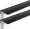 Invisible Cupboard Handles Black Cabinet Drawer Pull Handles Furniture Door Long Handles for Kitchen Closets Bedroom Wardrobe, Aluminum Alloy, 2 Pcs (Length 1200mm)