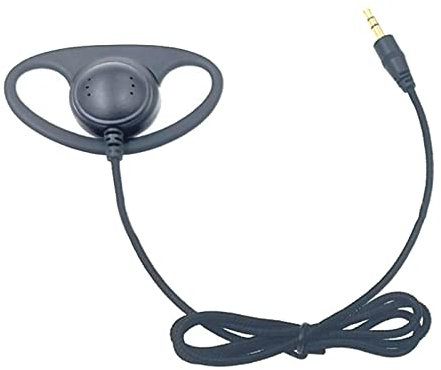 3,5 mm Einohr-Kopfhörer mit Ohrbügel – gerades Mono-Headset für verbesserten Klang