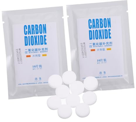 DOITOOL 2 Bags Fish Tank Water Grass Supplement Natural Material CO2 Tablets No Odor Safe for Fish and Shrimp Aquarium Plant Fertilizer Portable Aquarium Tablets White