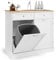 GOPLUS - Aparador de cocina, isla de cocina con 2 cajones, estante ajustable, bandeja de cauchú para comedor, sala de estar, lavandería, cuarto de baño, color blanco, LD65867