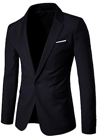 Blazer de Costume Pour Homme à Un Bouton - Manteaux Décontractés, Vestes Légères et Intelligentes pour Costumes de Mariage