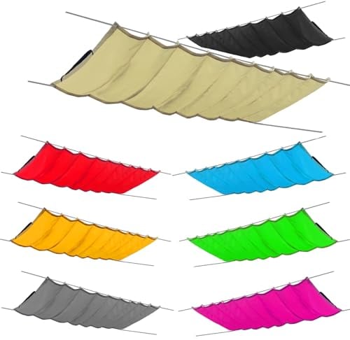 Sonnensegel einziehbares Sonnensegel Pergola Markise Wasserdicht Sonnenschutz Garten verstellbar 100% Schutz vor UV-Strahlungen (B:300cm L:600cm, Beige)