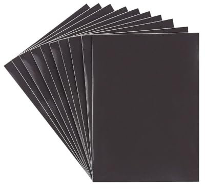Ideen mit Herz Magnetbogen | Magnetplatten | selbstklebend | 0,6 mm stark | 10 Stück | ideal zur Aufbewahrung von Präge- & Stanzschablonen (Din A6)
