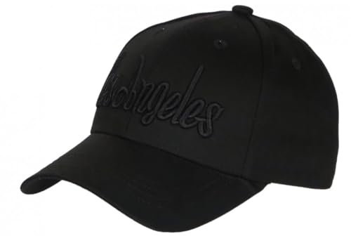 Nyls Création Cap Los Angeles schwarz Klasse und Vintage aus Baumwolle Baseball – Größe: Einheitsgröße – Farbe: Schwarz – Herren, Schwarz , Einheitsgröße