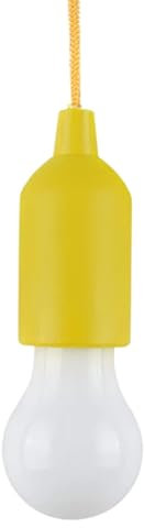 MVIOCS LED-Zugschnur-Glühbirne, batteriebetrieben, tragbare hängende Zugschnur-Lampe Laterne für drinnen und draußen, Zuhause, Hochzeit, Notfall, Camping, Dekoration, Gartenparty (Gelb)