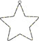 LED Leuchtstern schwarz - 45 cm - Deko Weihnachts Stern für Innen - Metallstern zum Hängen Fensterdekoration Weihnachtsdeko