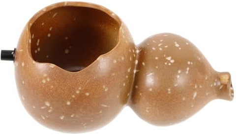 Happyyami distributore di acqua per zucca Accessori per acquari Accessori per fontane Fontana ciotola dell'acqua per cani fontanella da giardino fontane da giardino all'aperto ceramica Khaki