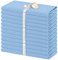 Showgeous 12 Stück Leinen Baumwoll Servietten 40x40cm Dinner Stoffservietten Baumwolle Leinen Mischgewebe Servietten Waschbar Wiederverwendbar Leinen Flachs Servietten für Hochzeit Dinner Party(Blau)
