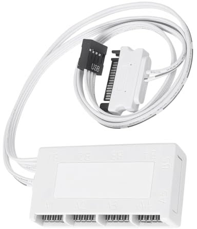 Nicear Adaptateur répartiteur USB 2.0 9 Broches Blanc, Carte mère, Adaptateur USB 2.0, hub USB Interne 9 Broches