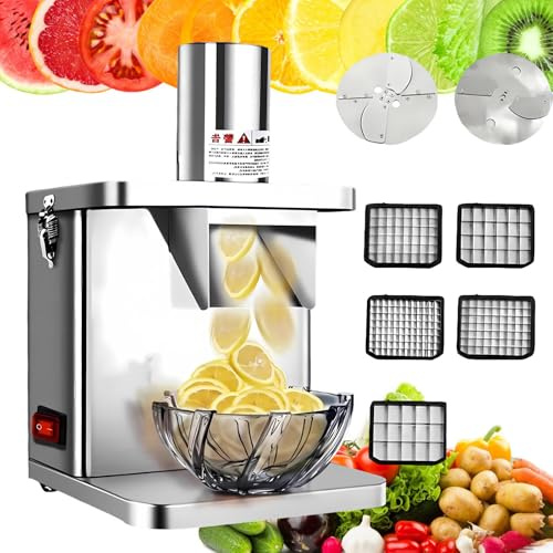Lissontine Coupe-Légumes Multifonction Robot Professionnel Hachoir Légumes, Dicer Légumes Fruits Automatique avec Sécurité Arrêt Automatique Couvercle