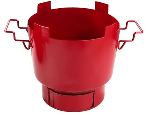 Poêle à Bois Portable en Fer Forgé pour Le Camping, Poele a Bois Idéal pour Griller, Faire Bouillir de L'eau, Cuisiner, Chauffer, Pêcher et Sécher le Linge(Red)