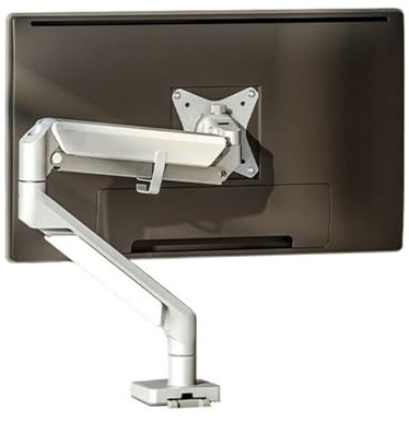 Adjustable Gas Spring Monitor Arm with USB Hub, Ergonomic VESA Mount for Desk Organization and Screen Positioning