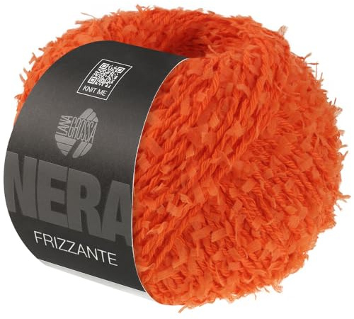LANA GROSSA Frizzante | Locker gedrehtes Baumwollgarn mit luftigen, kurzen Papierfransen-Effekt | Handstrickgarn aus 54% Baumwolle & 46% Polyamid | 50g Wolle zum Stricken & Häkeln | 105m FB 12