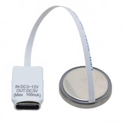 UieoKakeh USB Type-C zu CR2032 Batteriewandler Konverter 3-12V Eingang Dünnes FFC Kabel für Geräte