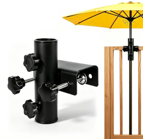 Sonnenschirmhalter Balkongeländer Einstellbar Sonnenschirm Halterung Balkon | Klemmbar Sonnenschirm Balkon Halterung Balkonhalterung für Sonnenschirme für Eckige Geländer