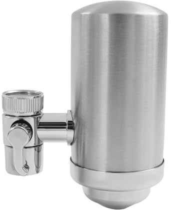 Robinet filtre à eau en acier inoxydable 304 avec filtre en céramique et 2 modes