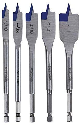 IRWIN SPEEDBOR Spade Wood Drill Bit Set, 5 Piece (88885)