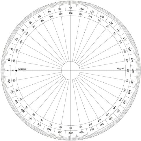 GRAPHOPLEX - Goniometro rotondo, 30 cm, trasparente