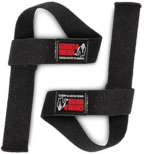 Gorilla Wear Non-Padded Lifting Straps - schwarz - Bodybuilding und Fitness Accessoire für Herren