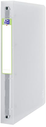 Oxford Ringbuch 2nd Life, A4, 40 mm schmal, 4-O-Ringe, kristallklar