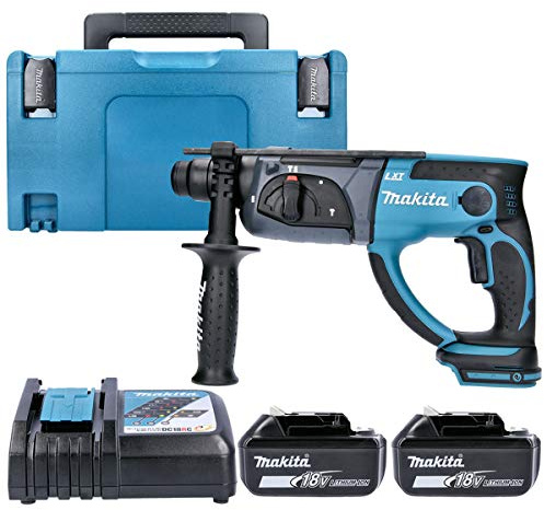 Makita DHR202Z 18V SDS+ Hammer Drill with 2 x 3Ah Batteries, Charger, Case & Inlay