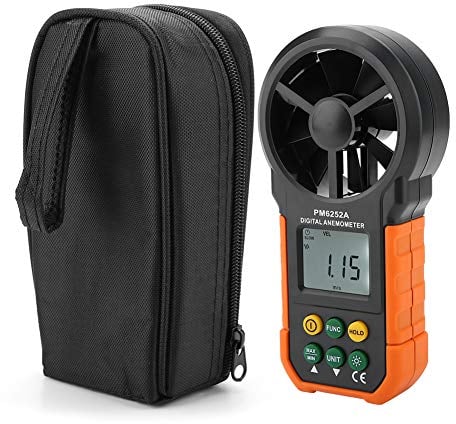 Anemometro Digitale, Metro di Velocità del Misuratore Velocità Flusso del LCD Retroilluminato Tester Volume Aria per Windsurf Kite Flying Sailing Surfing Fishing