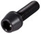 Keenso 4 Colori M5x16 Lega di Titanio Titanio ad Alta Resistenza Vite conica Testa bullone con rondella per Auto, Corsa, Bicicletta, Moto, Mountain Bike(M5x16-Nero)