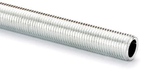 Gewinderohr M10x1 10x Eisenrohr Lampen- Leuchtenrohr Rohr verzinkt 10 Stück (75mm)