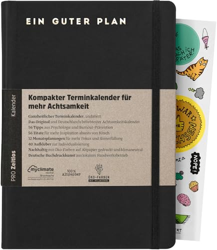 Ein guter Plan Pro Zeitlos Ein guter Plan Pro Zeitlos | Ganzheitlicher undatierter Terminkalender für mehr Achtsamkeit und Selbstliebe | undatierter A5 Planer mit besonders viel Platz |…