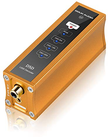 Douk Audio Q2 Mini DAC XMOS XU208 USB Audio Converter Coaxial Digital Interface DSD256 (Gold)