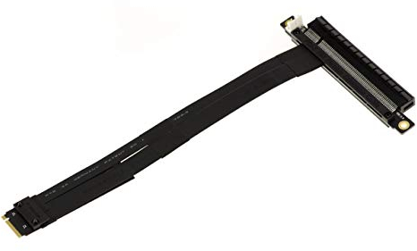 KALEA-INFORMATIQUE Riser Type Extension Adapter für M2 PCIe NVMe M Key Port auf PCIe x16 Buchse. Länge 20cm
