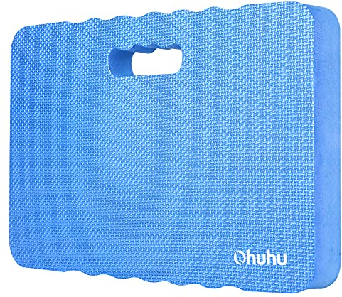 Ohuhu Kniekissen Sitzkissen Mehrzweckkissen ideal für Arbeiten im Garten, Haus und Werkstatt - Premium Knieschoner, Knie-Matte, Sitz-Unterlage, Blau, 43 x 28 x 4 cm