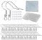 Hypoallergenic Fish Hooks Earrings - 120 PCS/60 Pairs White Gold Plated Ear Wires Fish Hooks for Jewelry Making, Jewelry Findings Parts with 120 PCS Rubber Earring Backs Stopper for DIY Earrings
