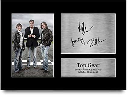 HWC Trading A4 Top Gear Clarkson, May, Hammond Regali Stampati Autografo Firmato Immagine Per Gli Appassionati Di Programma Televisivo