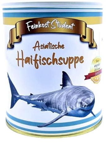 Asiatische Haifischsuppe aus der Dose, Scherzarktikel, Lustige Geschenkidee, Party-Brüller, Spaßgeschenk, Halloween, Geburtstagsgeschenk