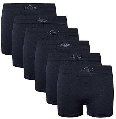 Liabel Boxer Seamless Art. 010. Conf. 6pz. Nero S/M