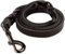 Leder Hundeleine - geflochten- 220cm - Ganz schwarz