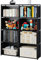 MOYIPIN 8-Cube Storage Shelves, Portable Bookshelf, Closet for Family Study, Organiser Rack, Cabinet in Living Room, Easy to Assemble Black
