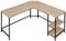 tectake® Schreibtisch L Form, Eckschreibtisch mit Monitoraufsatz, Industrial Schreibtisch, Gaming Tisch, Computertisch, für Home Office, Büro - 138x138x75,5cm - Industrial Holz hell, Eiche Sonoma