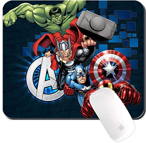 ERT GROUP Original und offiziell lizenziert von Marvel Anti-Rutsch-Mauspad, Muster Avengers 001, Anti-Rutsch-Computer-Mauspad, rechteckig 220 mm x 180 mm